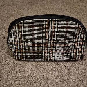 Thirty-One Black and White Plaid Mini Bag